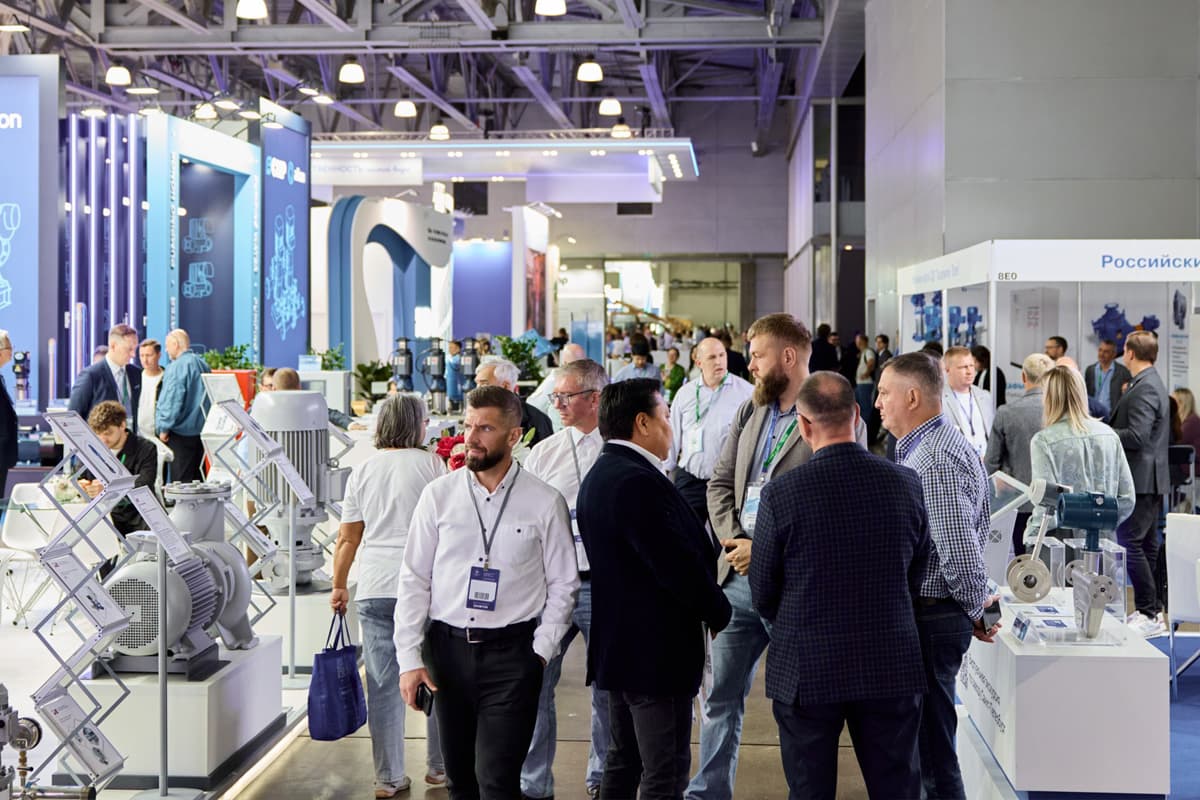 Visitors and equipment exhibition at ECWATECH